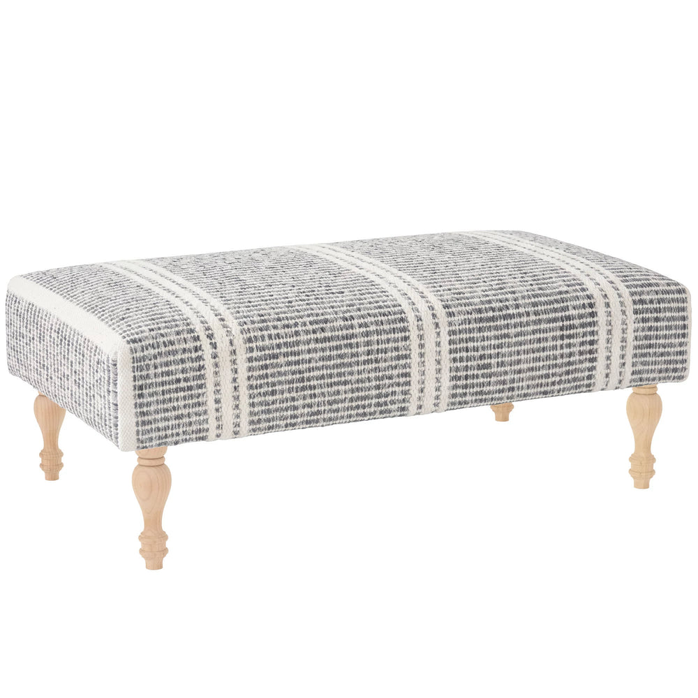 Malta Rug Ottoman | Grey