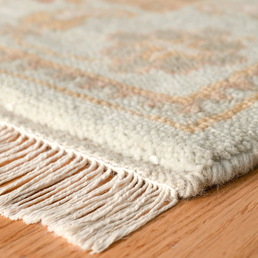 Kendra Hand Knotted Wool Rug | Sky