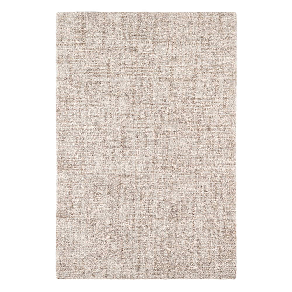 Crosshatch Hand Micro Hooked Wool Rug | Ivory