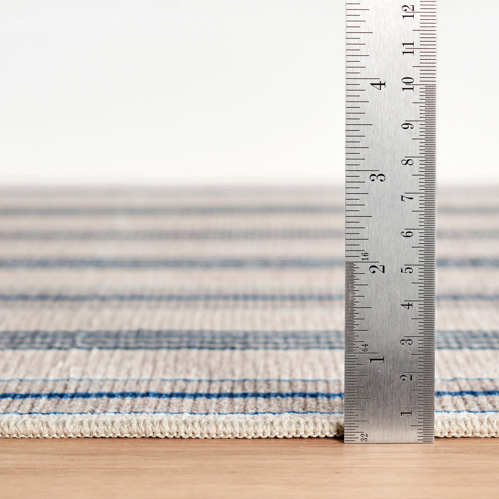 Nimes Ticking Machine Washable Rug | Neutral