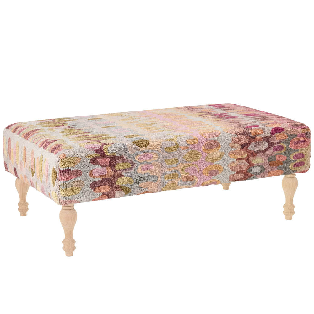 Paint Chip Rug Ottoman | Pastel