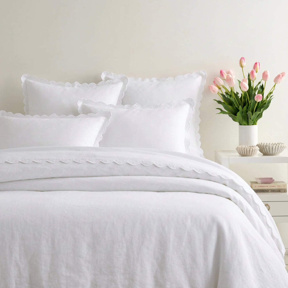 Airlie Embroidered Duvet Cover | White