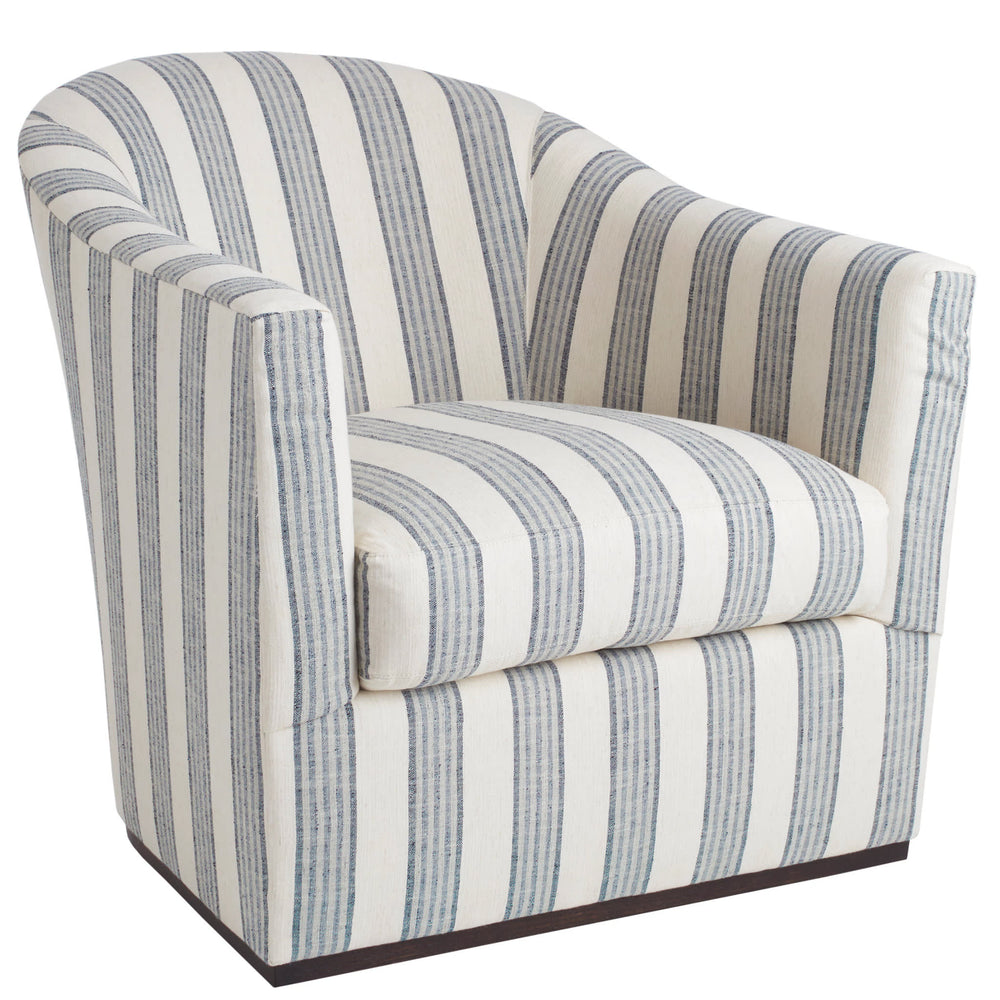 Thunderbird Swivel Chair | Vineyard Stripe Blue