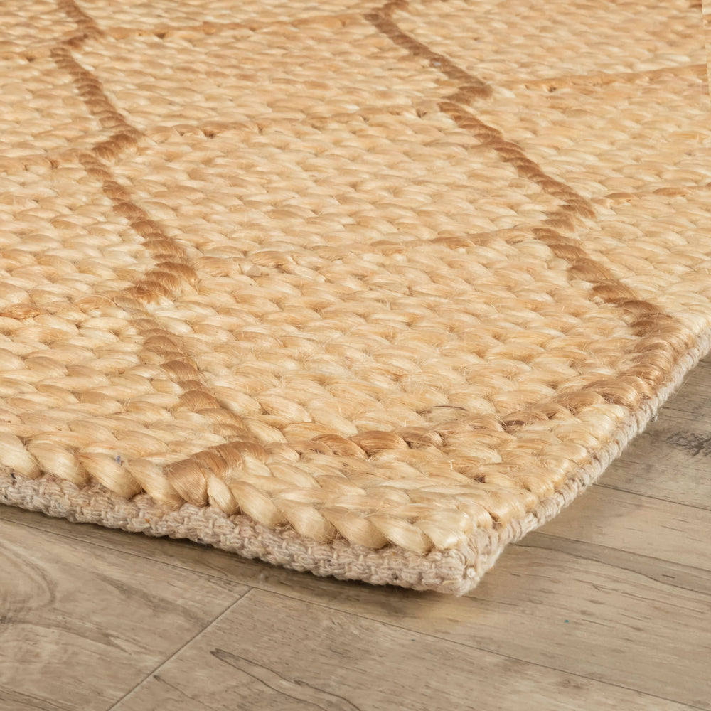 Tiles Handwoven Jute Rug | Natural