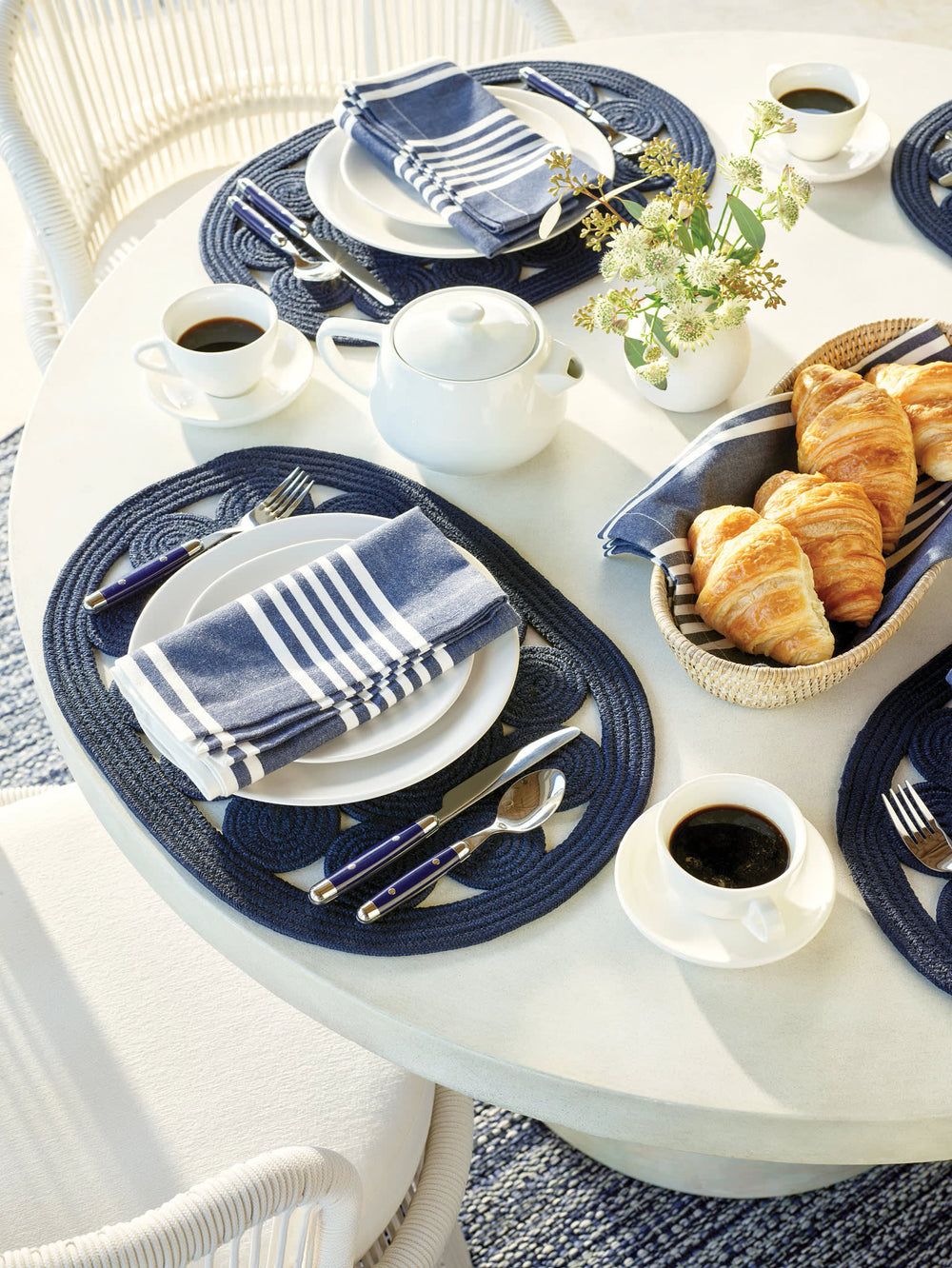 Bistro Stripe Napkin Set of 4 | Indigo