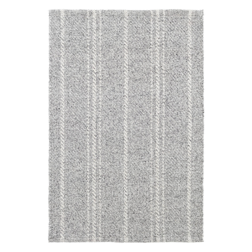 Melange Stripe Handwoven Indoor/Outdoor Rug | Grey/Ivory