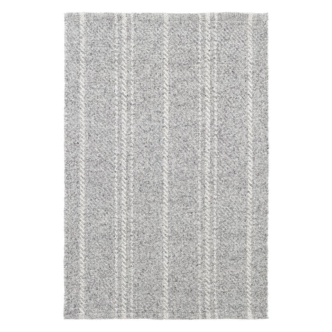 Melange Stripe Handwoven Indoor/Outdoor Rug | Grey/Ivory