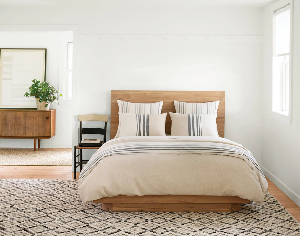 Linen Chenille Stripe Duvet Cover | Neutral
