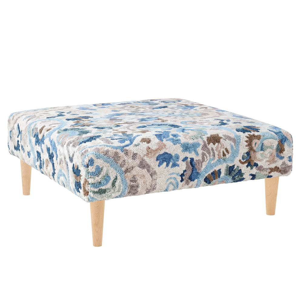 Ines Rug Ottoman | Blue