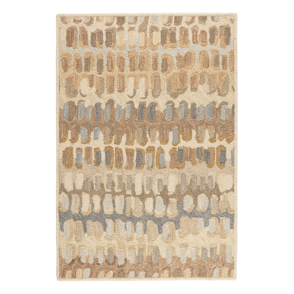 Paint Chip Hand Micro Hooked Wool Custom Rug | Natural