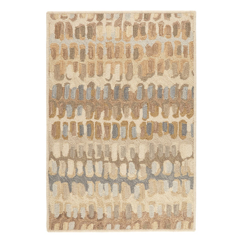 Paint Chip Hand Micro Hooked Wool Custom Rug | Natural