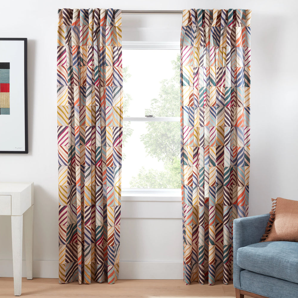 Potter Linen Curtain Panel | Multi