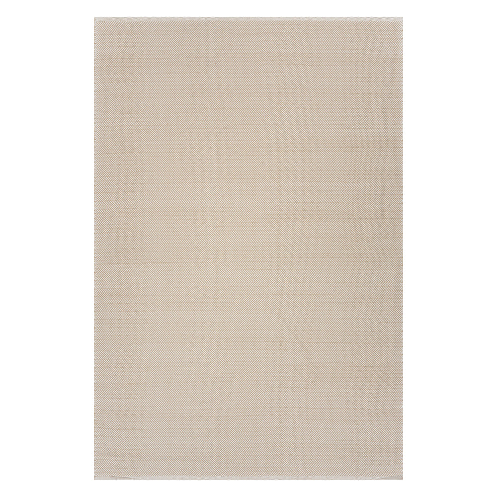 Herringbone Handwoven Indoor/Outdoor Rug | Linen/White