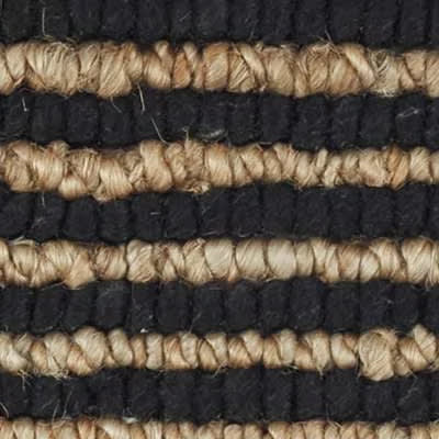 Twiggy Handwoven Wooljute Rug Swatch | Black