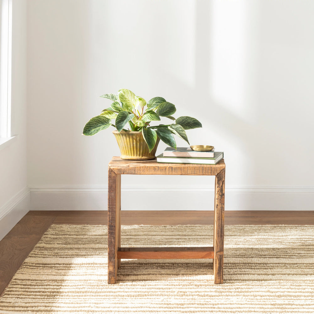 Calder Stripe Handwoven Jute Rug | Kelp