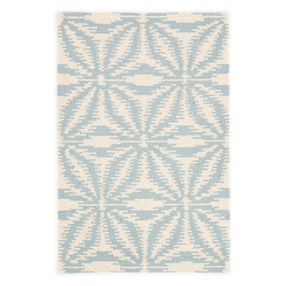 Aster Hand Micro Hooked Wool Rug | Sky