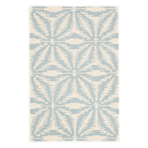 Aster Hand Micro Hooked Wool Rug | Sky