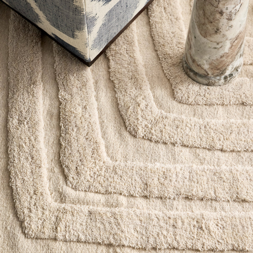 Ais Abstract Bohemian Rug | Ivory