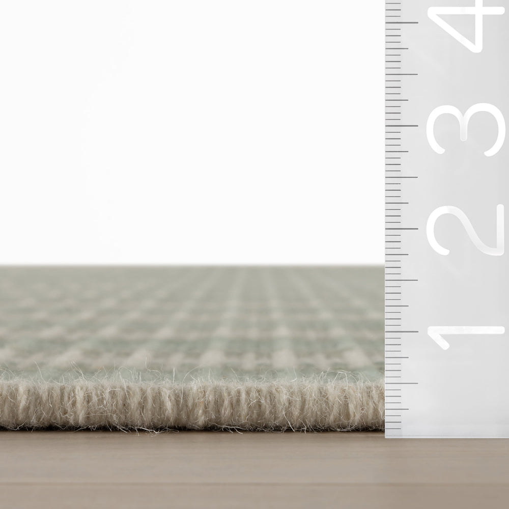 Calee Striped Woven Wool Custom Rug | Green