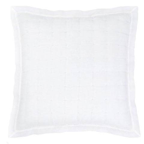 Lush Linen Puff Sham | White