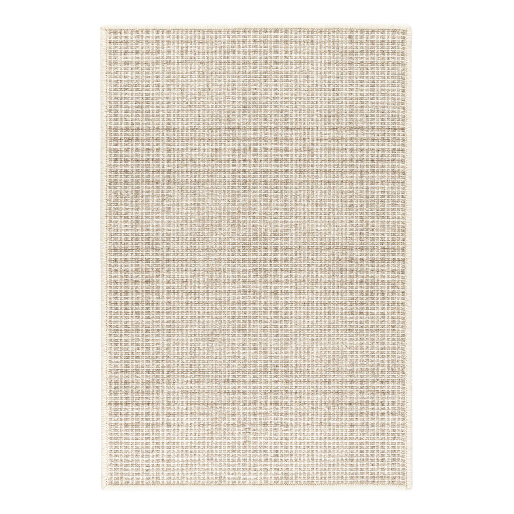Checkers Woven Wool Custom Rug | Natural