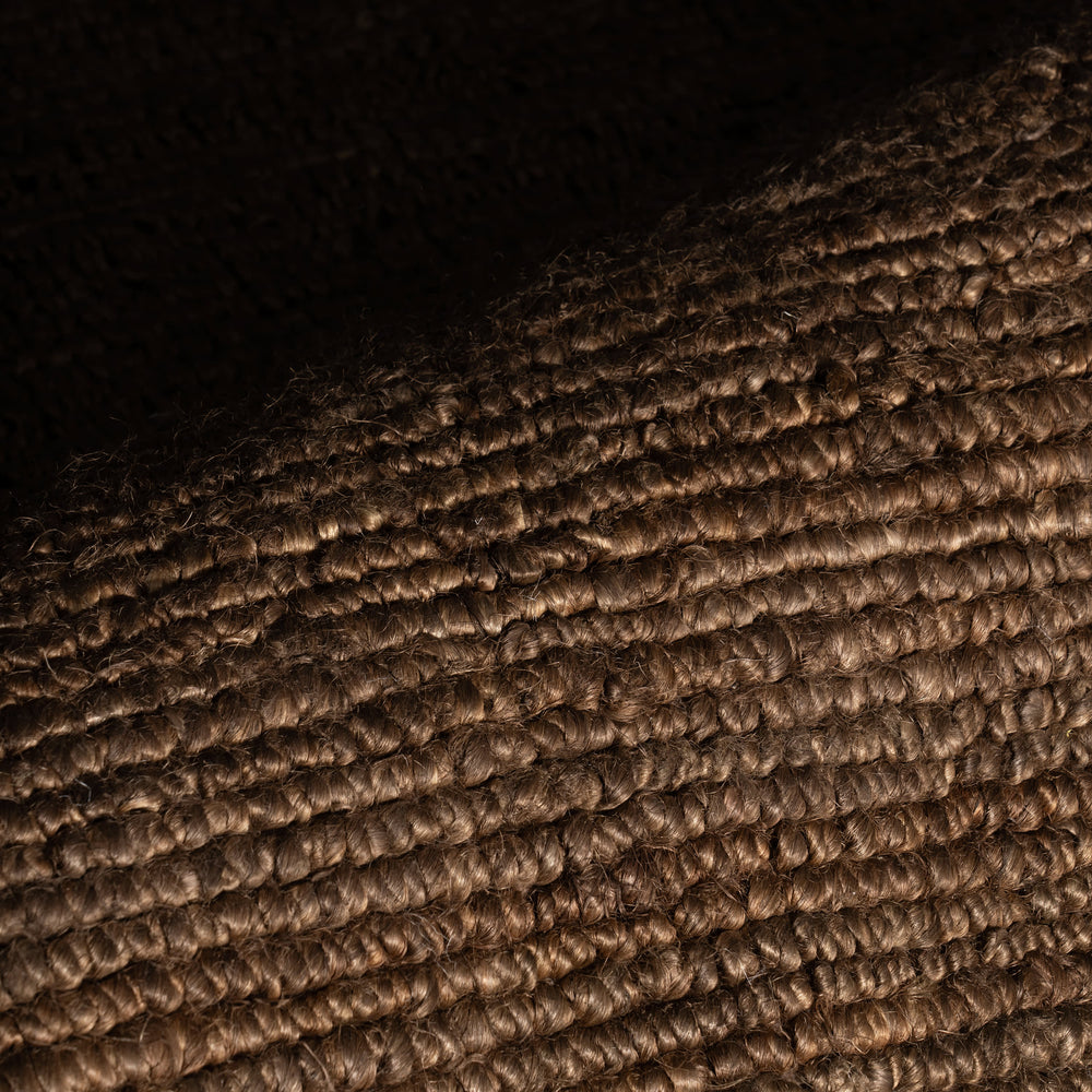 Varnu Textured Handmade Jute Rug | Brown
