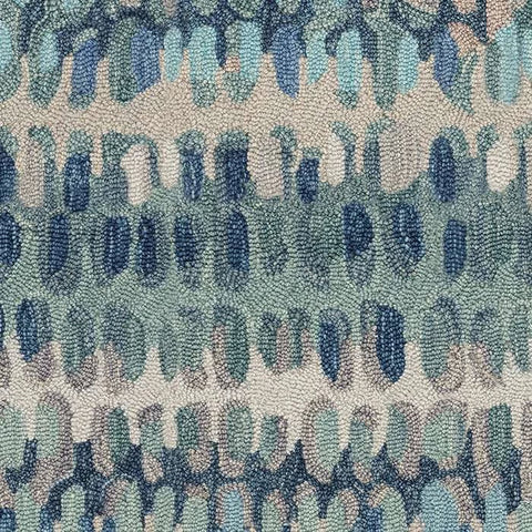 Paint Chip Machine Washable Rug Swatch | Blue
