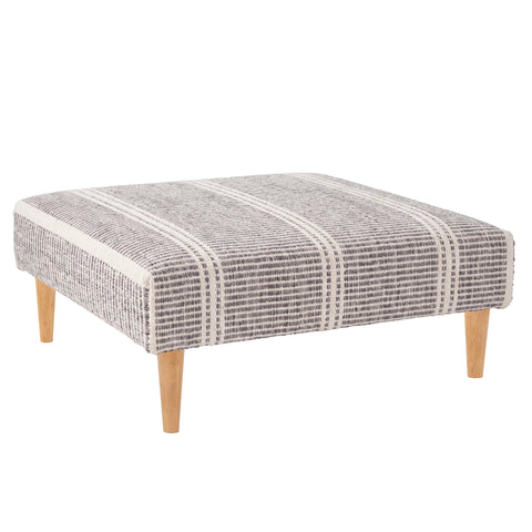 Malta Rug Ottoman | Grey