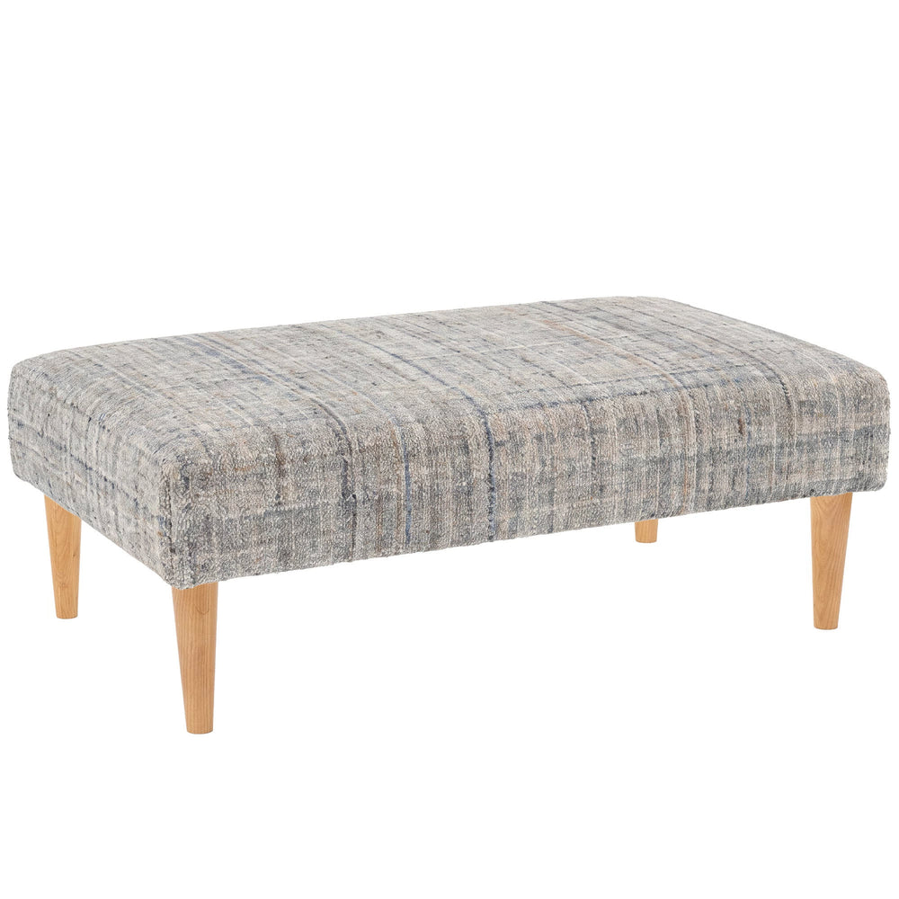 Harris Rug Ottoman | Blue/Brown