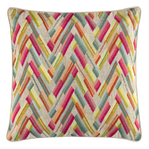 Azura Embroidered Decorative Pillow Cover | Multi