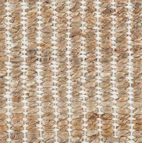 Gridwork Handwoven Jute Rug Swatch | Ivory