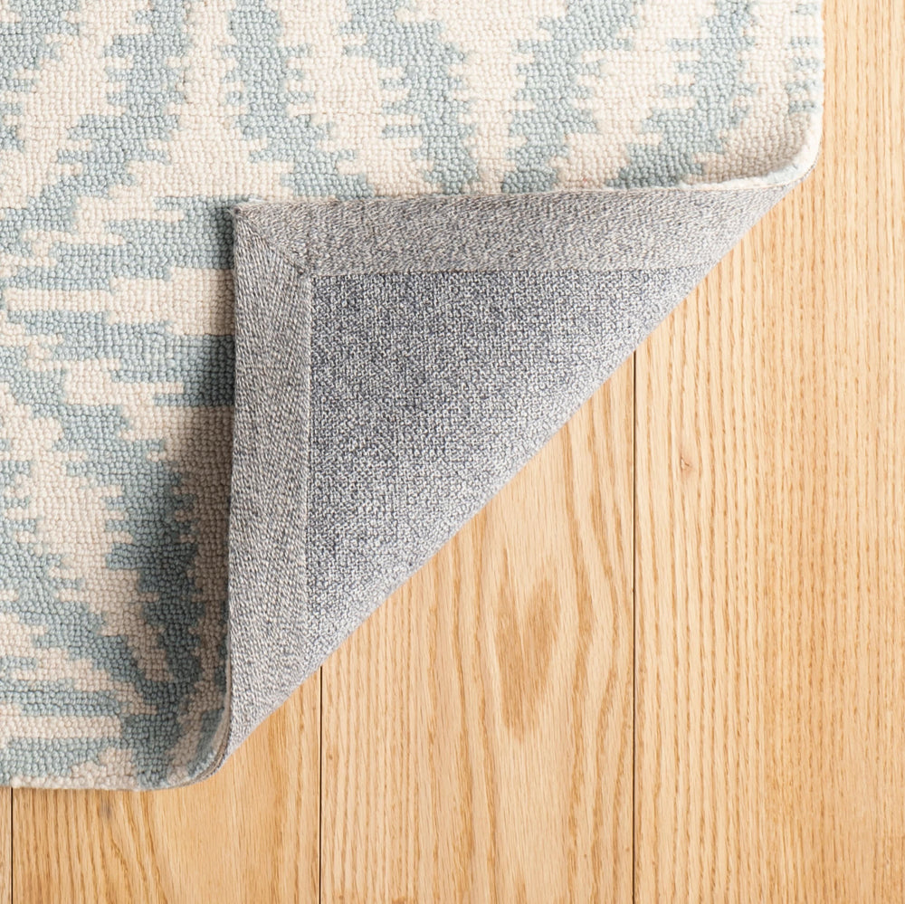Aster Hand Micro Hooked Wool Rug | Sky