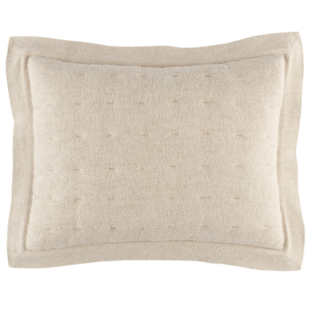 Jonah Linen Quilted Sham | Natural