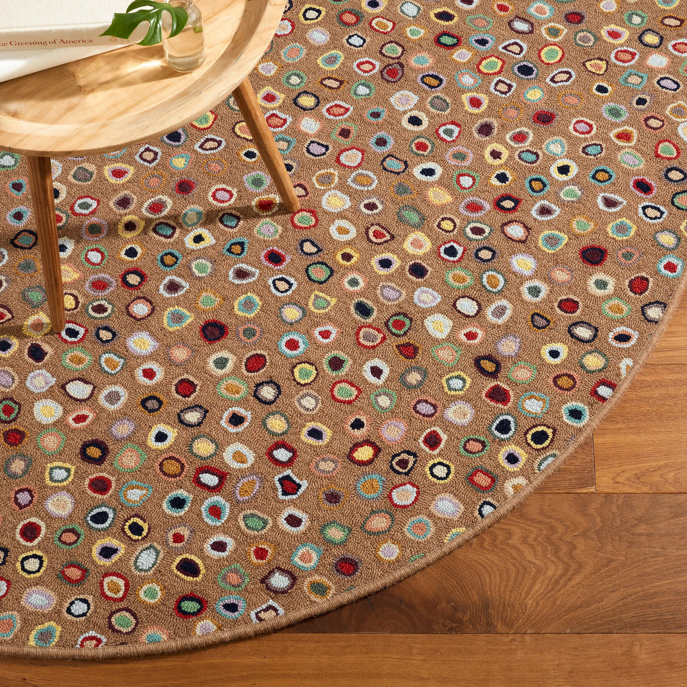 Cats Paw Hand Micro Hooked Wool Rug | Brown