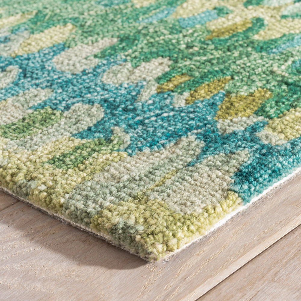 Paint Chip Hand Micro Hooked Wool Rug | Moss