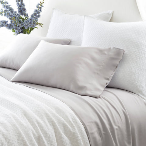 Silken Solid Pillowcases (Pair) | Grey