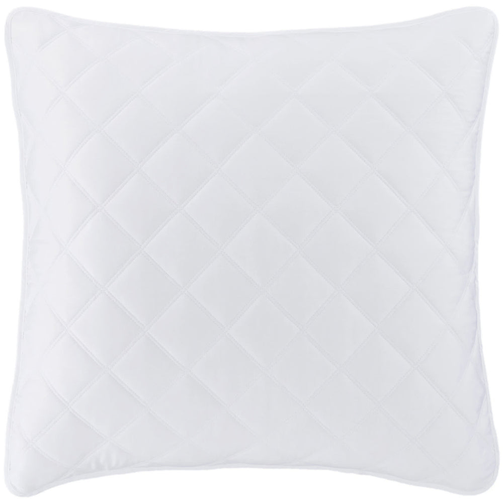 Quilted Silken Solid Sham | White
