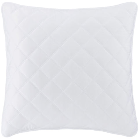 Quilted Silken Solid Sham | White