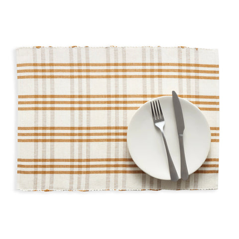 Beaumont Plaid Placemat Set of 4 | Ochre