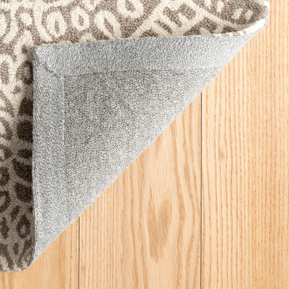 Temple Hand Micro Hooked Wool Rug | Taupe