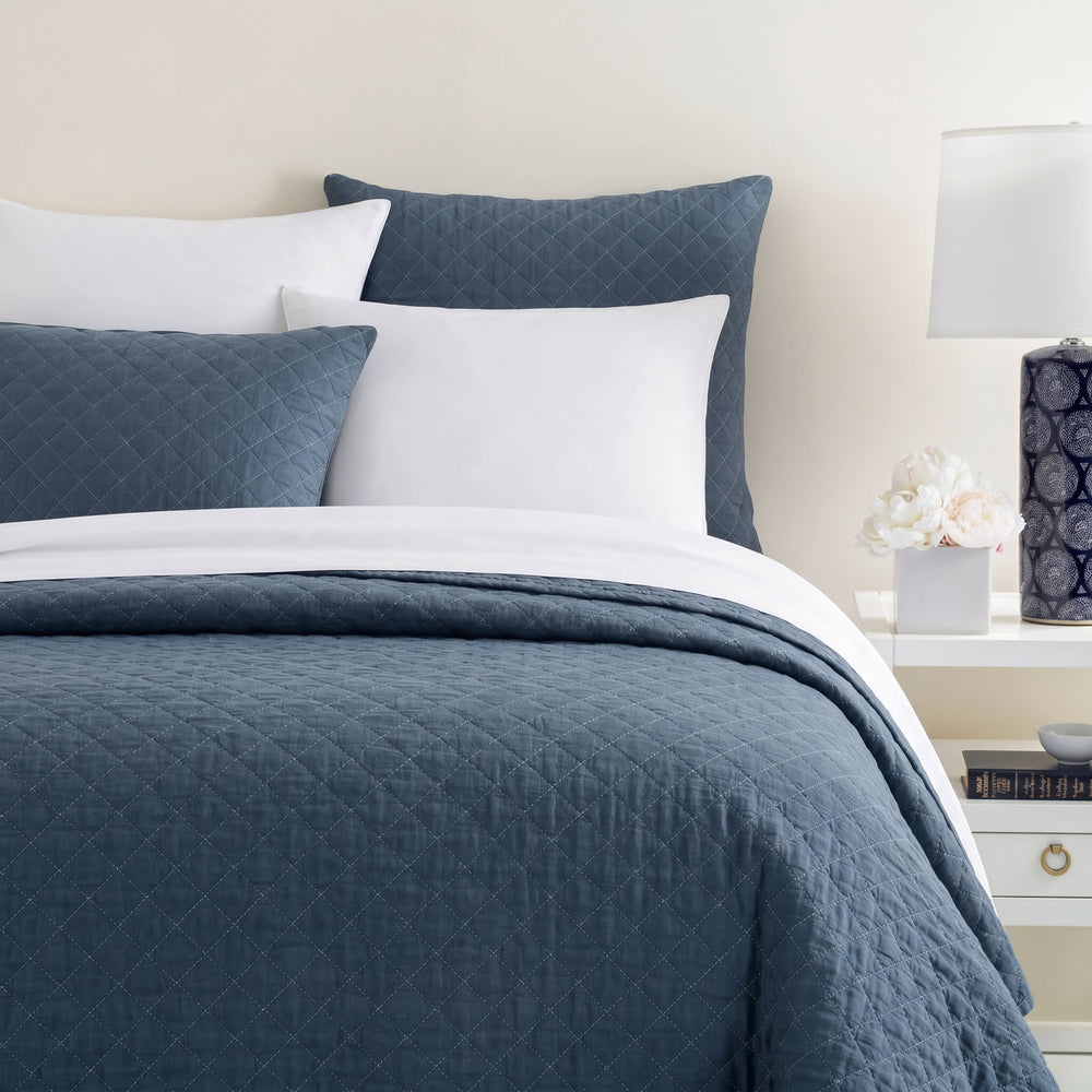 Amity Quilted Sham | Navy