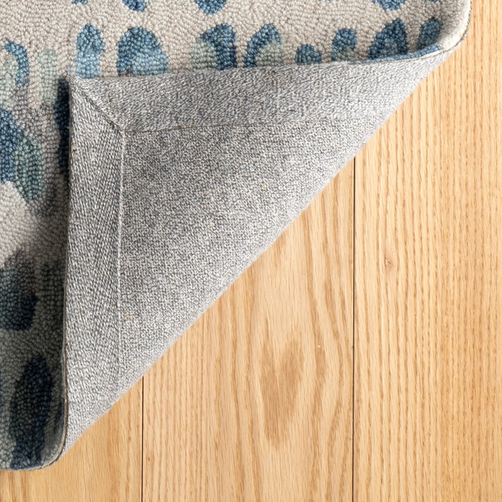 Paint Chip Hand Micro Hooked Wool Rug | Blue