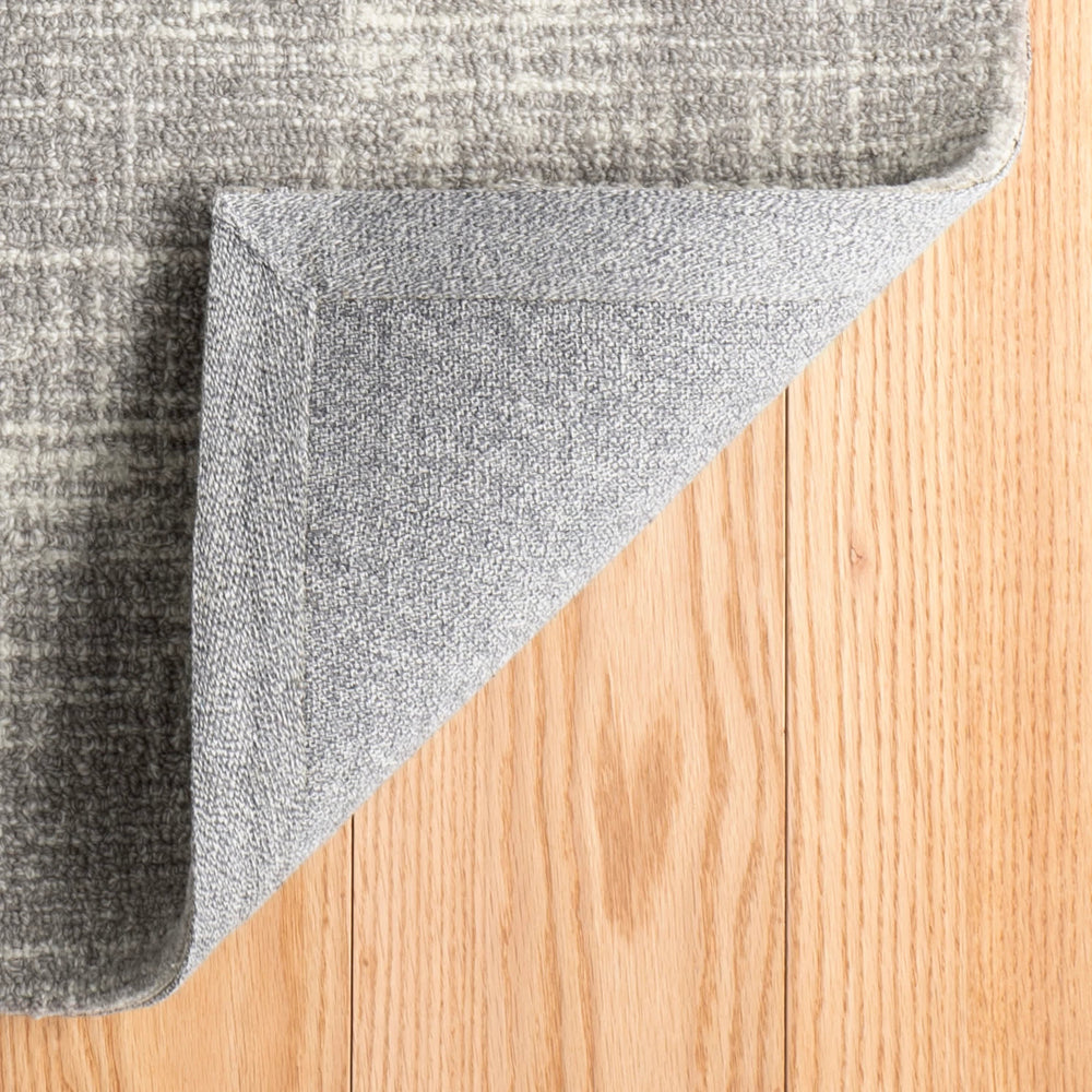 Crosshatch Hand Micro Hooked Wool Rug | Dove Grey