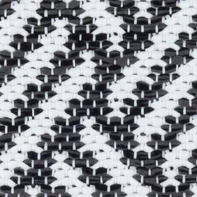 Crisscross Handwoven Indoor/Outdoor Rug Swatch | Black