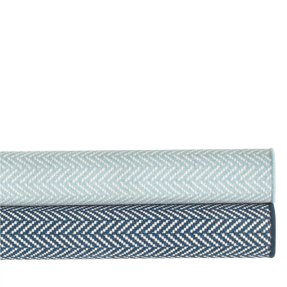 Herringbone Machine Washable Rug | Navy
