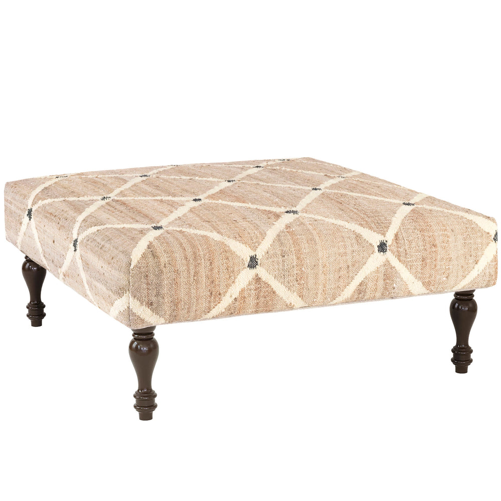 Kali Natural Custom Rug Ottoman | Natural