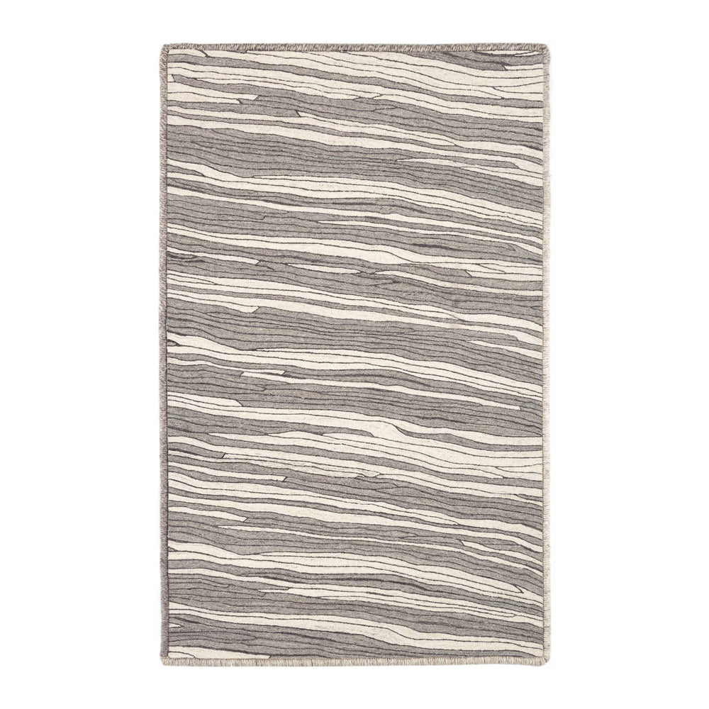 Andres Hand Micro Hooked Wool Custom Rug by Bunny Williams | Grey