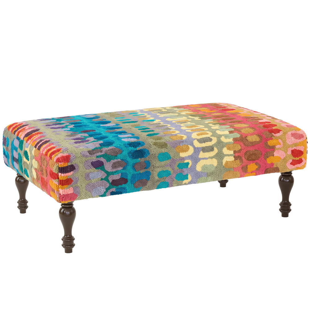 Paint Chip Rug Ottoman | Multi