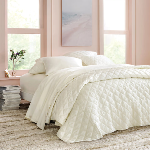 Silken Solid Sham | Ivory