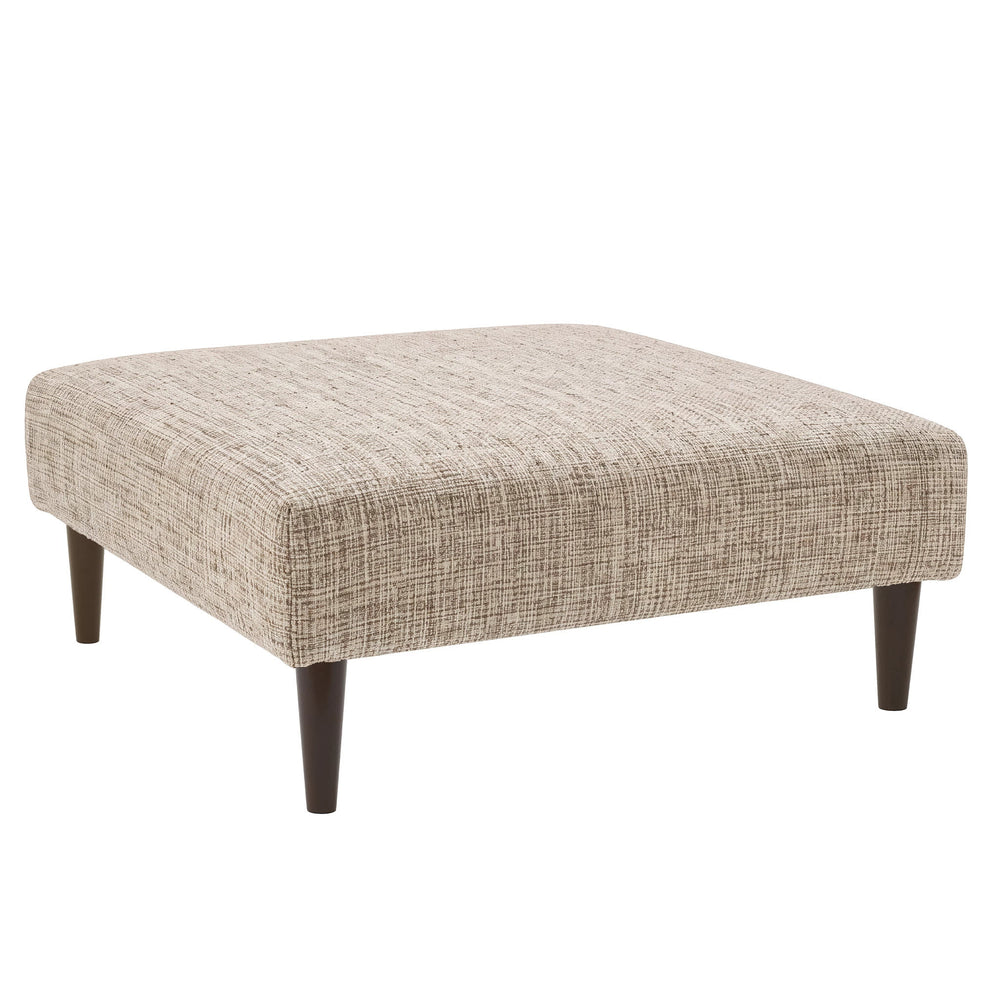 Marled Rug Ottoman | Brown